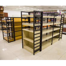 Changshu Factory Supermarket Wooden and Steel Luxury Gondola Shelving